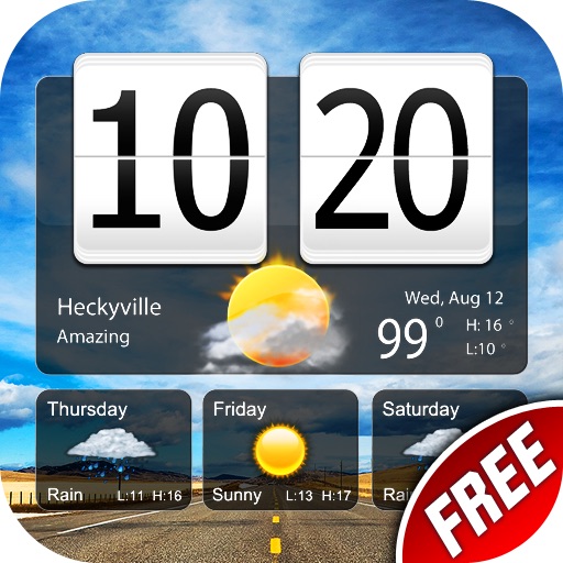 Free Live Weather Clock iOS App