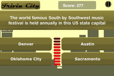 Trivia City™ LITE screenshot 2