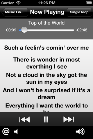 MP3 Player - (NO iTunes Sync + Lyrics Display) screenshot 2