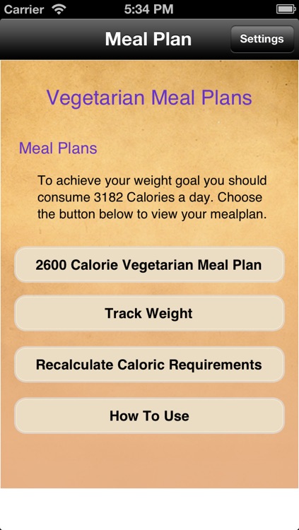 Meal Plans - Vegetarian 7 Day Meal Plans