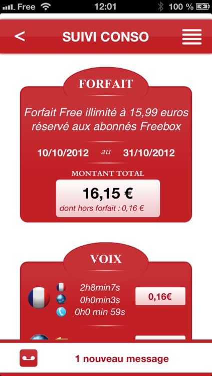 Free & Me : Suivi Conso Free Mobile Gratuit