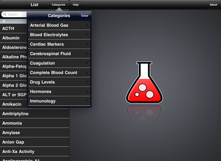 Lab Values for iPad