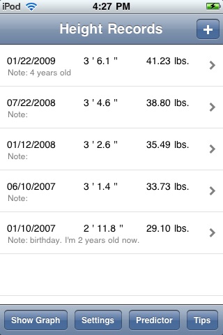 Height Log – Height Care, Height Tracker and Height Predictor