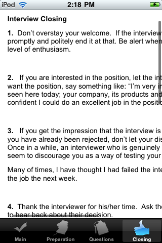Job Interview Cheat Sheet screenshot 2