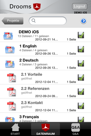 Drooms® for iPad and iPhone screenshot 2