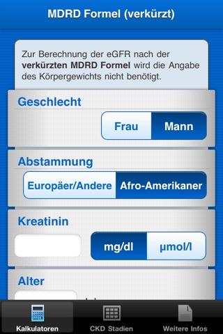 eGFR-Rechner screenshot 4