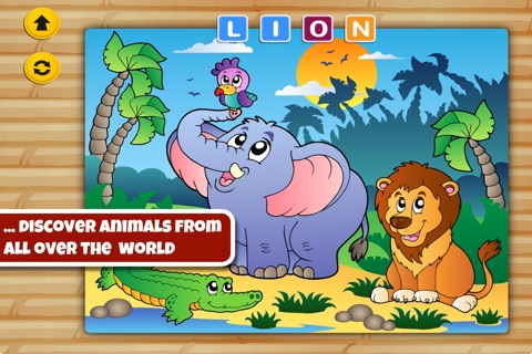 Animal Word Learning Puzzle for Kids and Toddlers screenshot 2