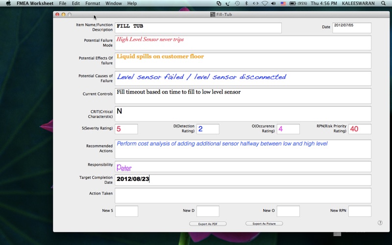 FMEA Worksheet thumbnail 1