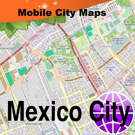 Mexico City Street Map. icon