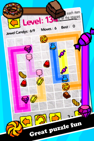 Jewel Candy Clash : Line Dash Puzzle Connect Game - by Cobalt Play Mania Games screenshot 2