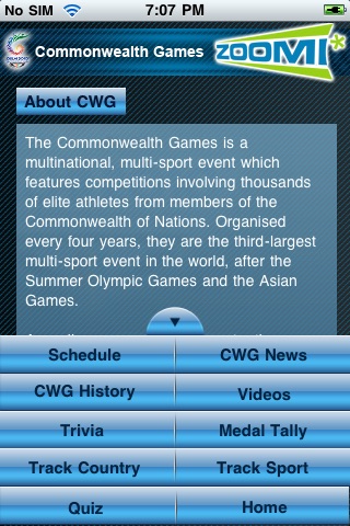 Zoomi – Commonwealth Games 2010 screenshot 3