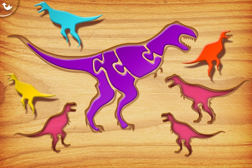 My First Wood Puzzles: Dinosaurs - A Free Kid Puzzle Game for Learning Alphabet - Perfect App for Kids and Toddlers! screenshot 2