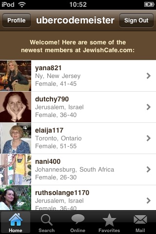 JewishCafe.com - Jewish Singles Dating screenshot 2
