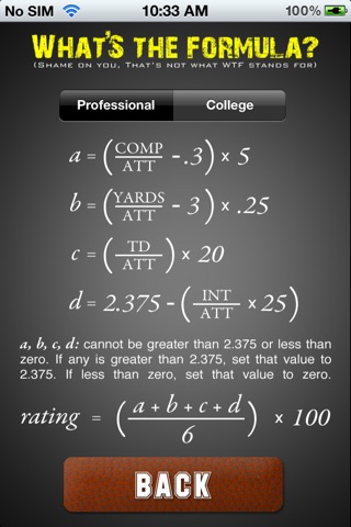 QB Rating Calculator screenshot 3