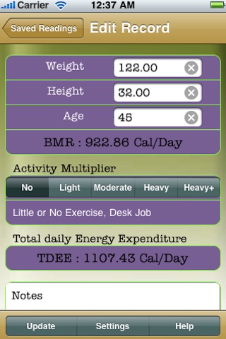 TrackBMR free screenshot 3