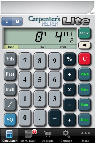 Carpenter's Helper Lite - Free Construction Calculator