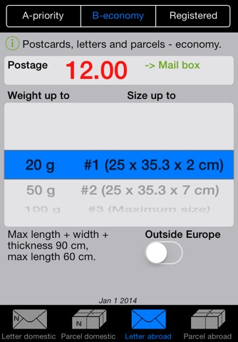 Norwegian Postage Calculator screenshot 3