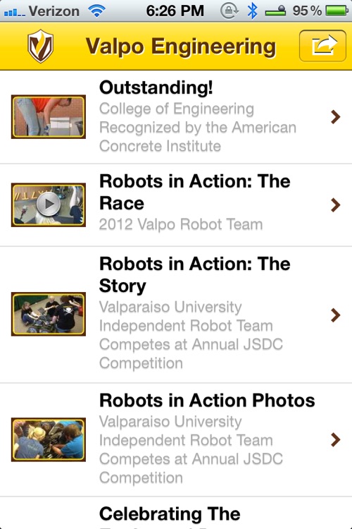 Valparaiso University College of Engineering Magazine for iPhone