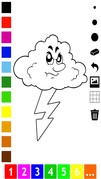 Active Weather Coloring Book for Children: Learn to color the world of sun, rain and clouds screenshot-3