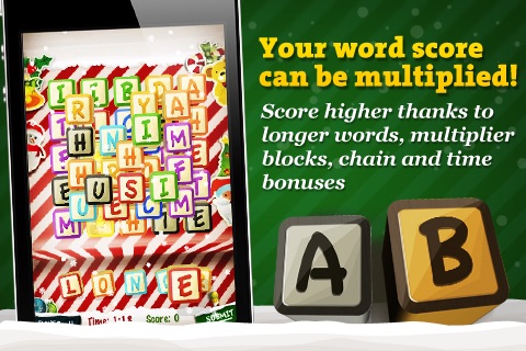 Letter Blocks 3D Christmas - Xmas Word Game with Vocabulary in 5 Languages screenshot 2