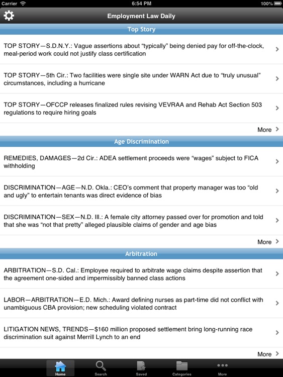 Employment Law Daily iPad