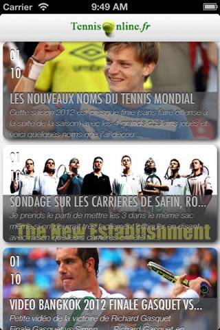 Tennis Online - L'actualité du Tennis en live screenshot 2