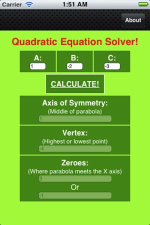 Free Quadratic Equations Solver