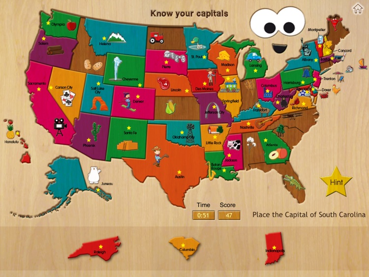 Wood Puzzle USA Map