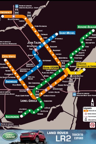 Metro Cadillac Montreal Map Montreal Metro Map Free By Icoder