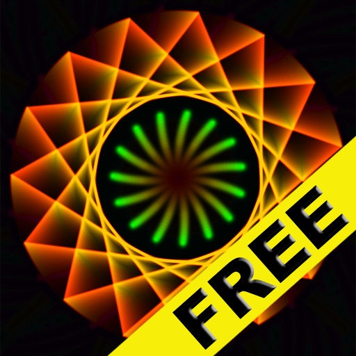 Free Visualizer of Geometrica - Wallpapers, Fireworks, Glow and Art iOS App