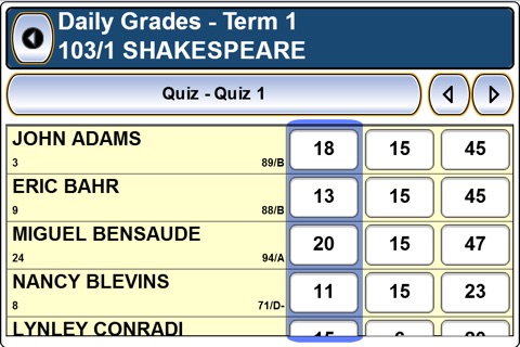 Web2School GradeBook screenshot 2