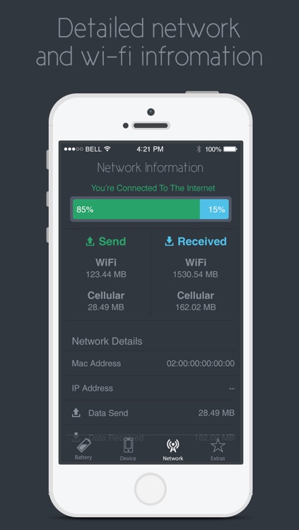 iStats - iPhone Batter Charger, Device & Network Info screenshot-3