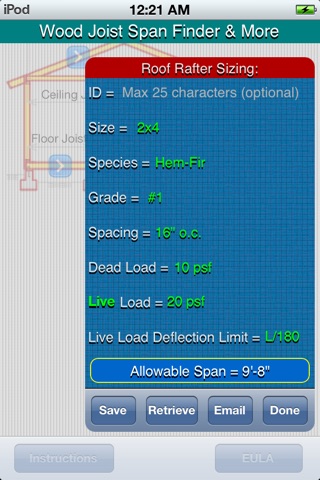 Joist Span Finder and More screenshot 2