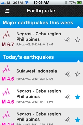 Seismicity screenshot 2