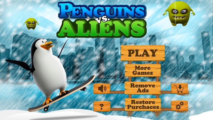 Penguins vs Aliens Free - The Friendly Birds save New York City - Lite Version