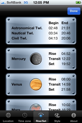 Moon Clock screenshot 2