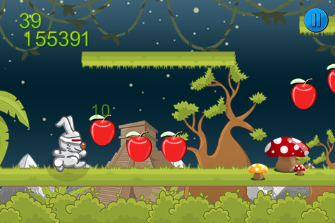 Space Bunny Battle - No Gravity Jungle Jump Free screenshot 2