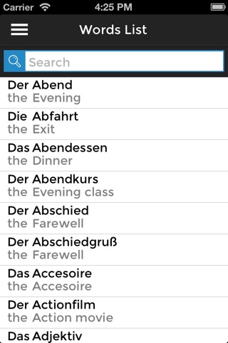 Learn German Nouns Der Die Das screenshot 4