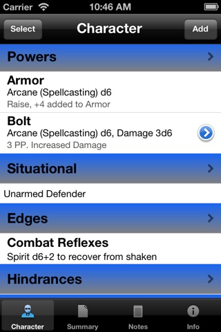 Savage Worlds Combat Tracker screenshot 2