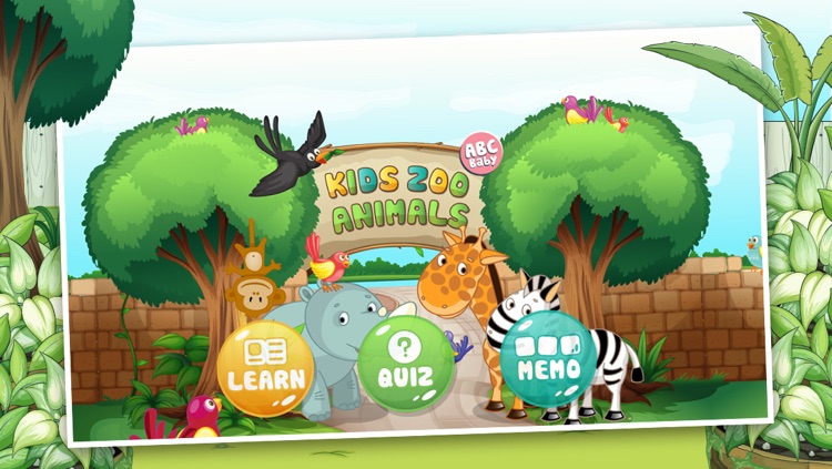 Kids: Zoo Animals HD - 3 in 1 Interactive Preschool Learning Game - Teach Toddler Real Sounds and Names of Wild Life, Jungle and Farm Pet Animal by ABC BABY screenshot-3