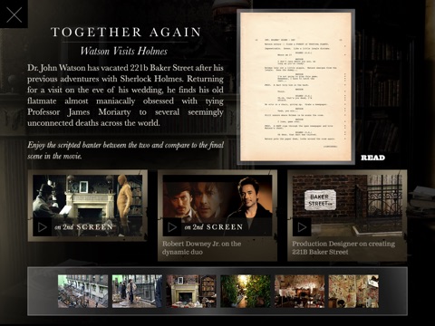 SHERLOCK HOLMES: A GAME OF SHADOWS Movie App screenshot 3