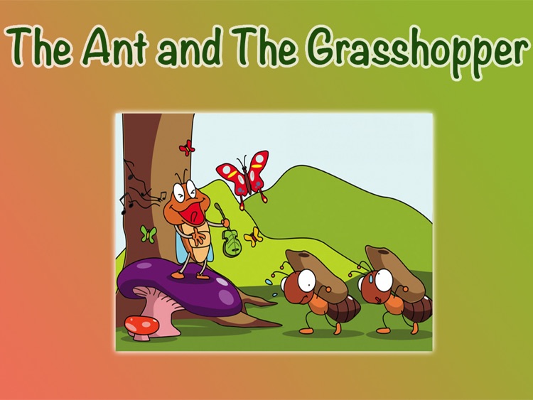 THE ANT AND THE GRASSHOPPER - Children's stories, folktales, fairy tales and fables.