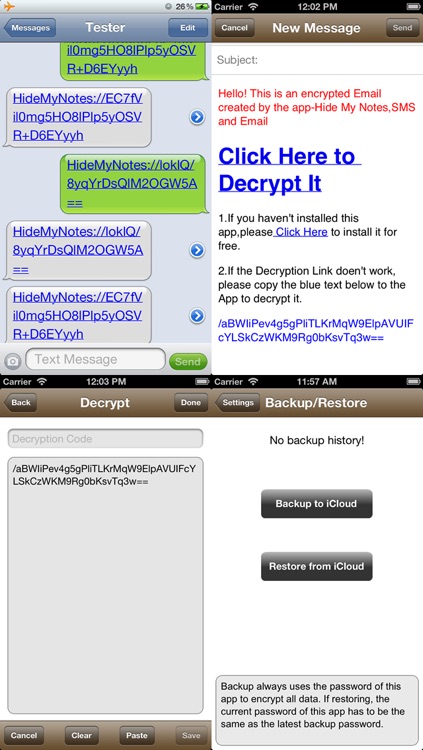 Hide My Notes,SMS and Email screenshot-4