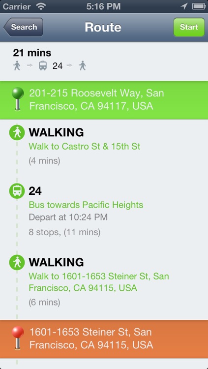 vTransit free - USA public transit search