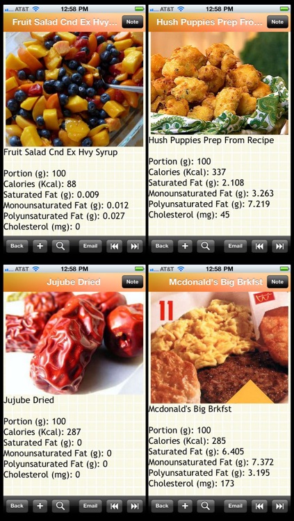 1300 Food Cholesterol List