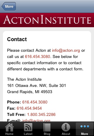 Acton Institute screenshot 3