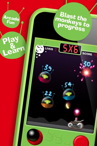 Multiplication & Times Tables : Invasion of the Moon Monkeys screenshot 2