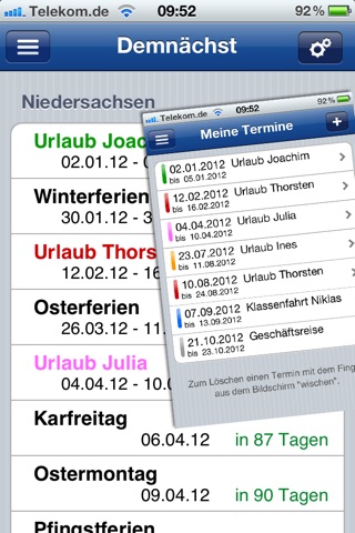 Ferien-Kalender screenshot 2