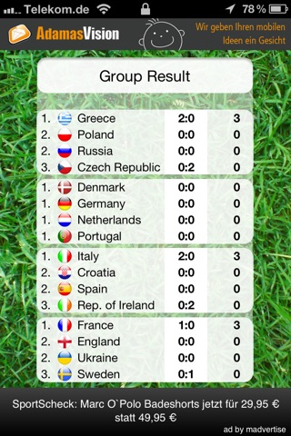 Cup 2012 Planner screenshot 2