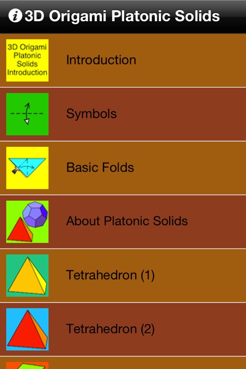 3D Origami Platonic Solids